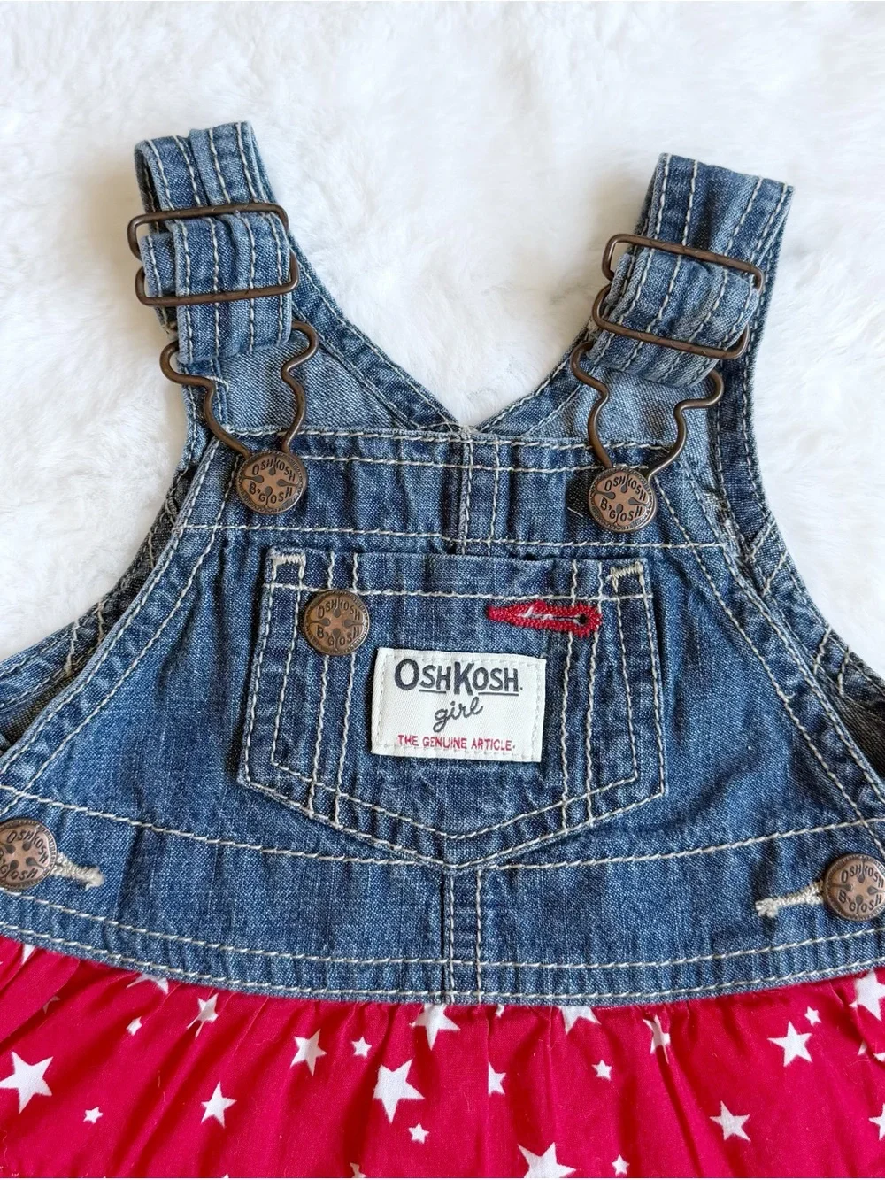 Oshkosh Baby Girls Denim Stars Dress